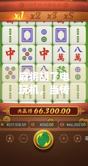 麻将胡了电玩机，当传统游戏遇上数字时代，我们到底在玩什么？