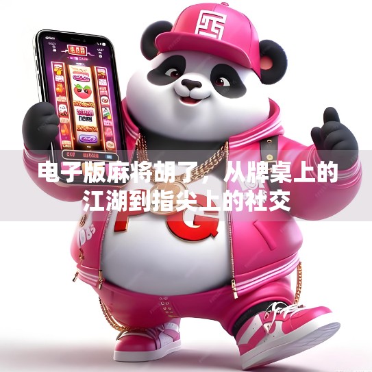 电子版麻将胡了，从牌桌上的江湖到指尖上的社交